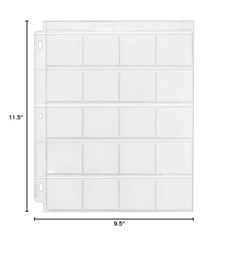 Clear File - Coin & Slide Page for 3-Ring Binders - Poly Archival-Safe Plastic - 25-Pack - 21B - Image 2